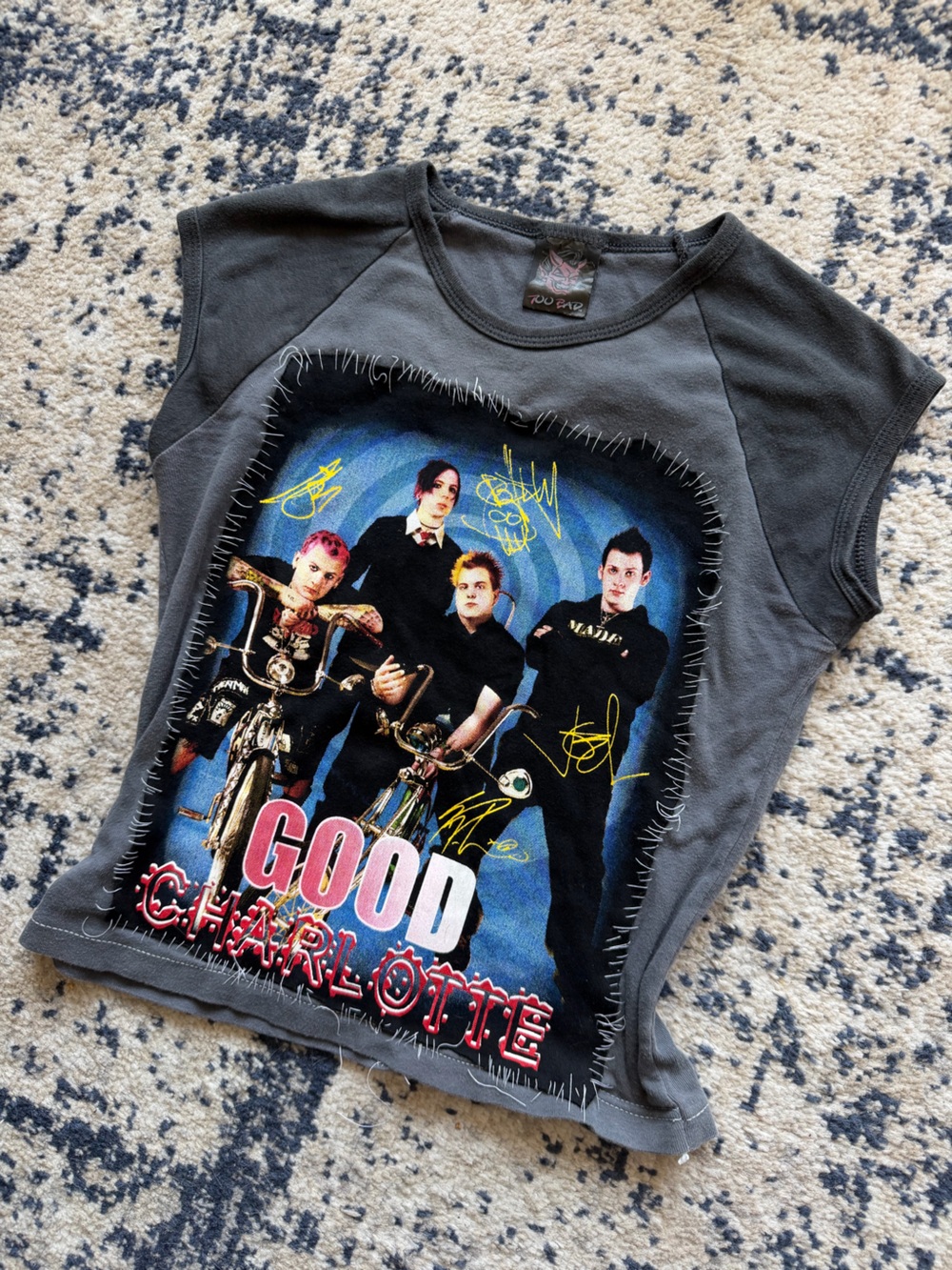 Grunge Y2K Good Charlotte Women’s Graphic Tee - Black - Picture 2 of 4